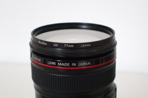 Kenko UV-Filter an einem Canon EF 24-105 f/4 IS USM L
