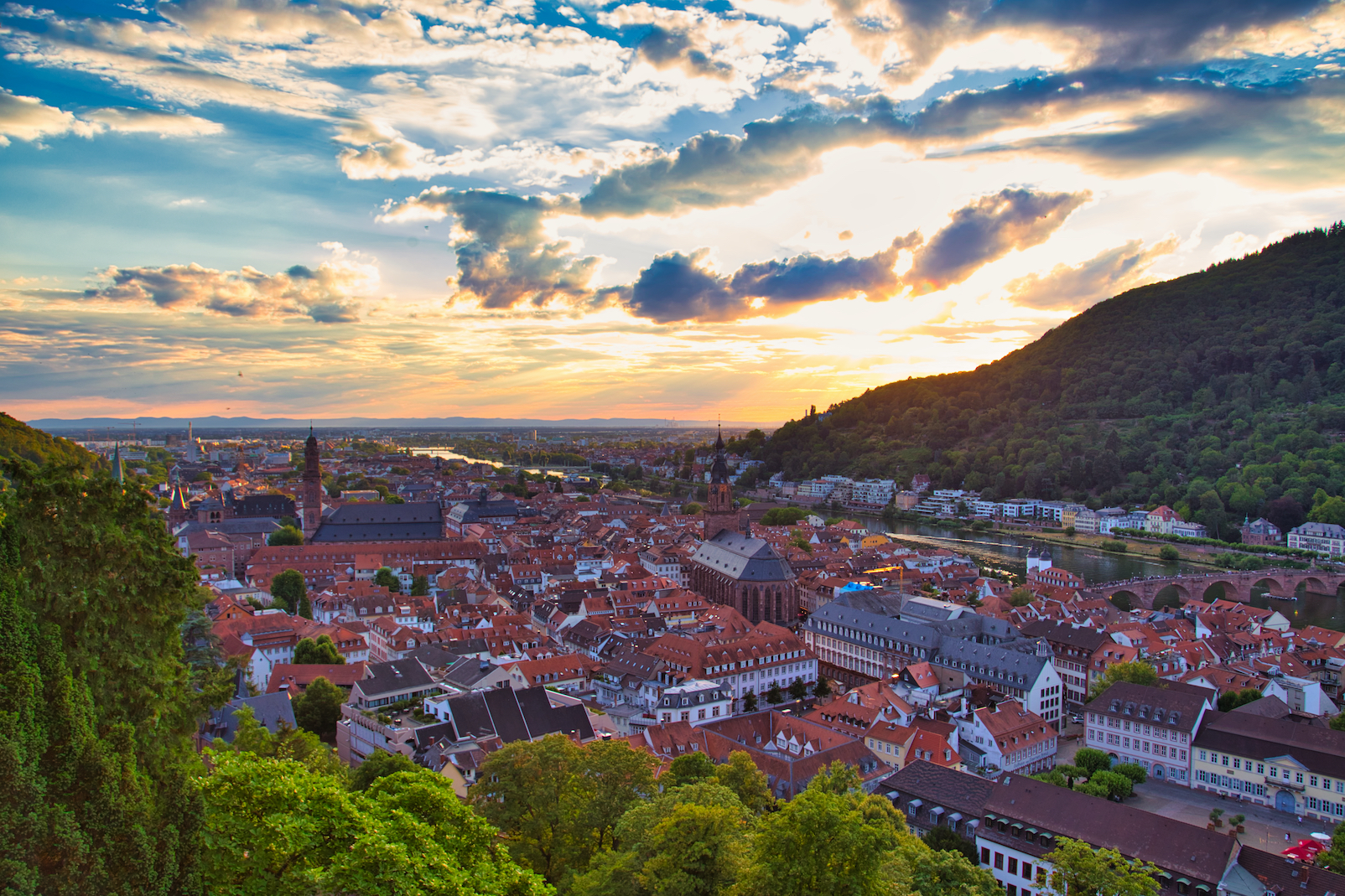 Sonnenuntergang in Heidelberg / Schloss Heidelberg bester Fotospot justmarius